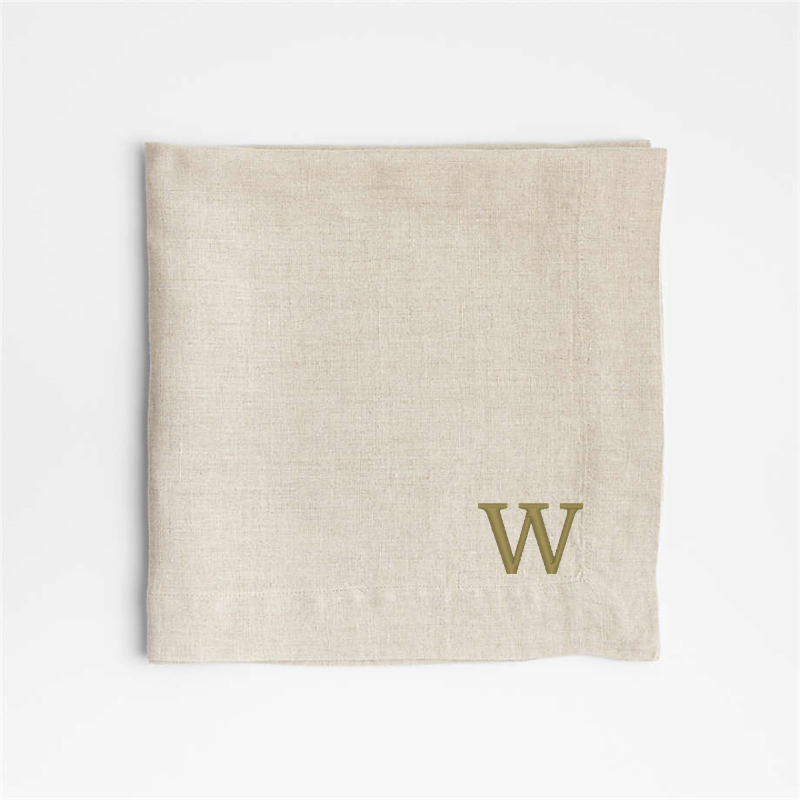 View Personalized Marin Natural EUROPEAN FLAX ™-Certified Linen Napkin, Set of 4 details