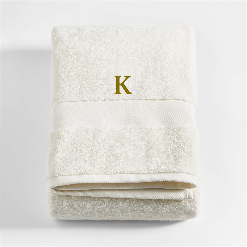 View Personalized Organic Turkish Cotton Ivory Bath Towel details
