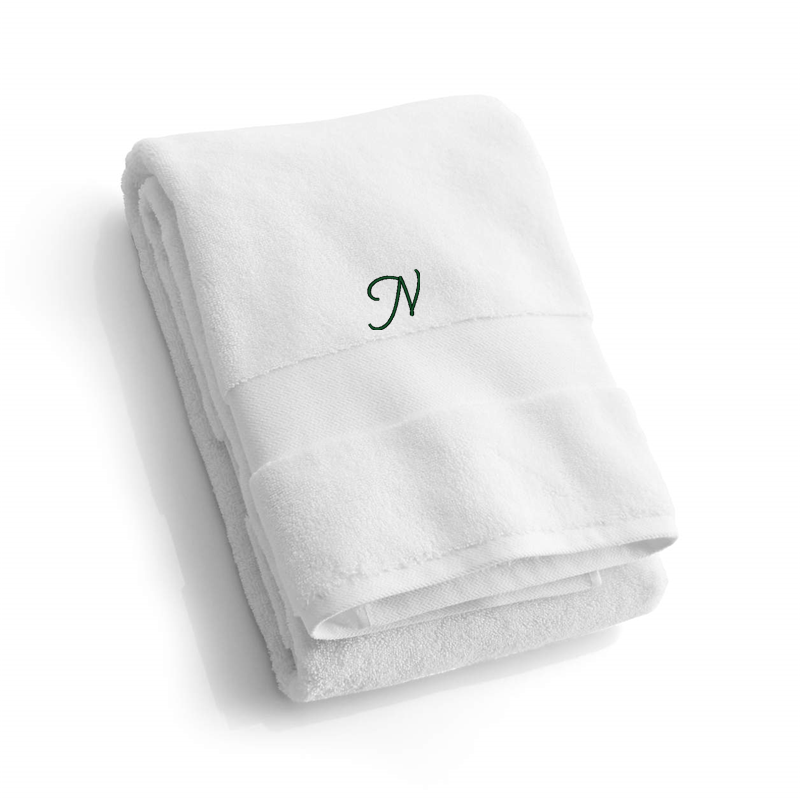 View Personalized Organic Turkish Cotton White Bath Towel details