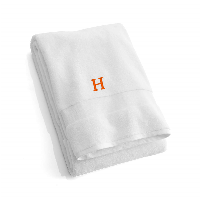 View Personalized Organic Turkish Cotton White Bath Sheet details