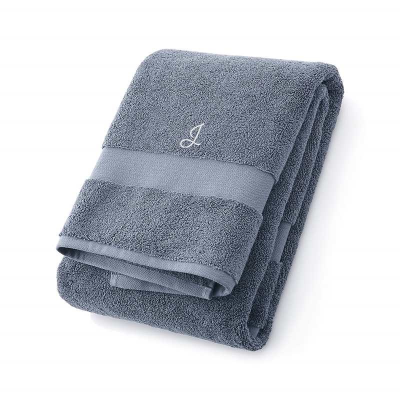 View Personalized Organic Turkish Cotton Evening Blue Hand Towel details