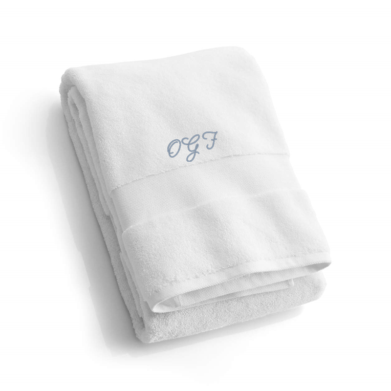 View Personalized Classic Organic Turkish Cotton White Bath Towel details