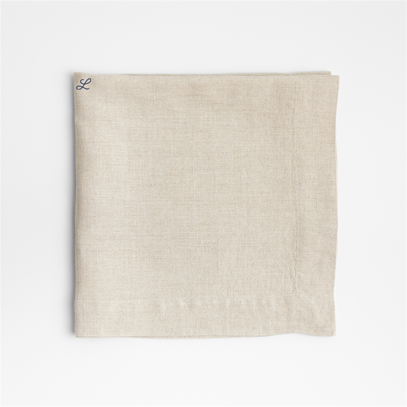 View Personalized Marin Natural EUROPEAN FLAX ™-Certified Linen Napkin, Set of 4 details