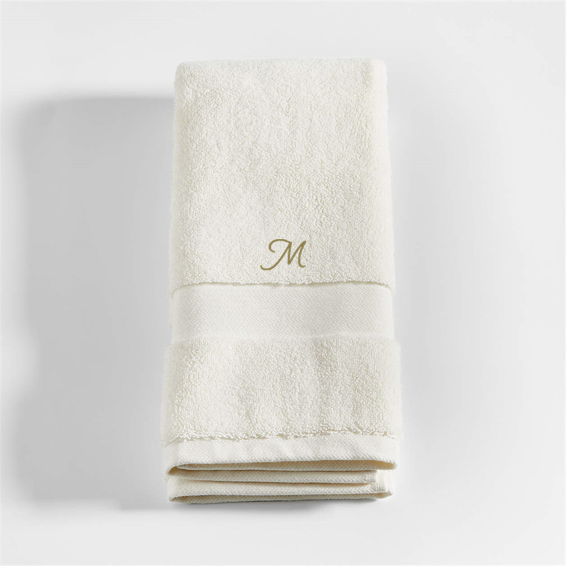 View Personalized Organic Turkish Cotton Ivory Hand Towel details