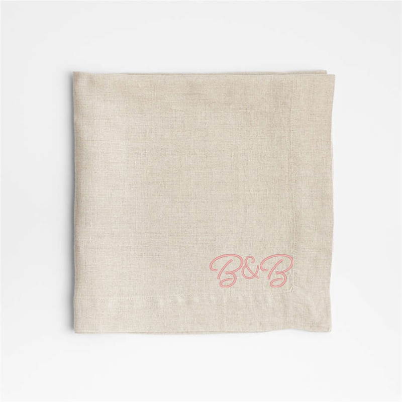 View Personalized Marin Natural EUROPEAN FLAX ™-Certified Linen Napkin, Set of 4 details
