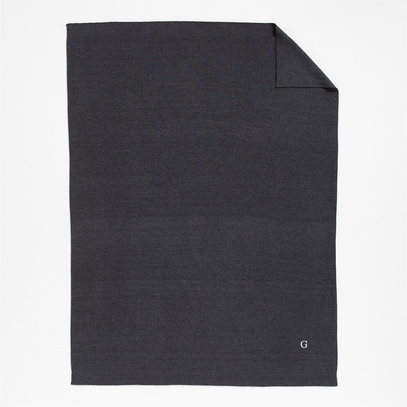 View Personalized Calda Chantilly 70"x55" Black Throw Blanket details