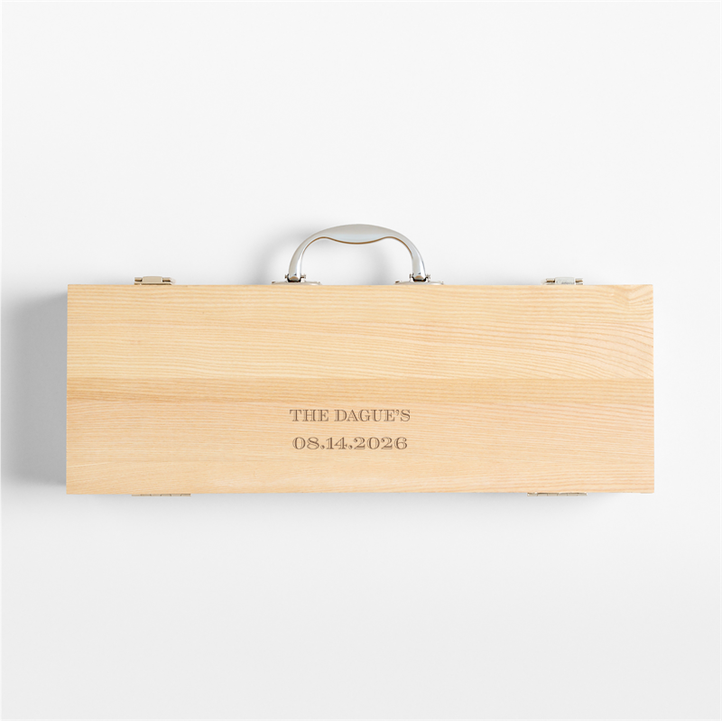 View Personalized Crate & Barrel 5-Piece Stainless Steel Grill Tool Set details