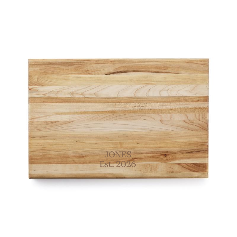 View Personalized John Boos 18"x12" Edge Grain Maple Cutting Board details