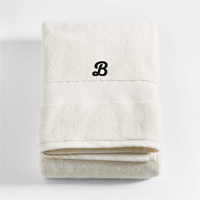 View Personalized Organic Turkish Cotton Ivory Bath Towel details