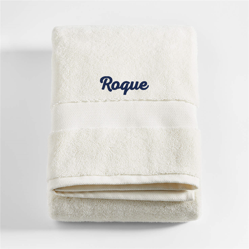 View Personalized Organic Turkish Cotton Ivory Bath Towel details