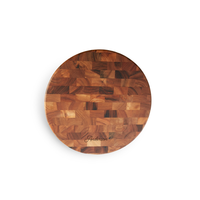 View Personalized Round End-Grain Cutting Board details