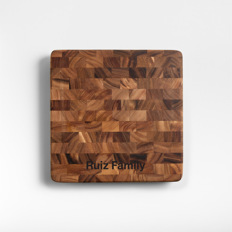 View Personalized Square End Grain Cutting Board details