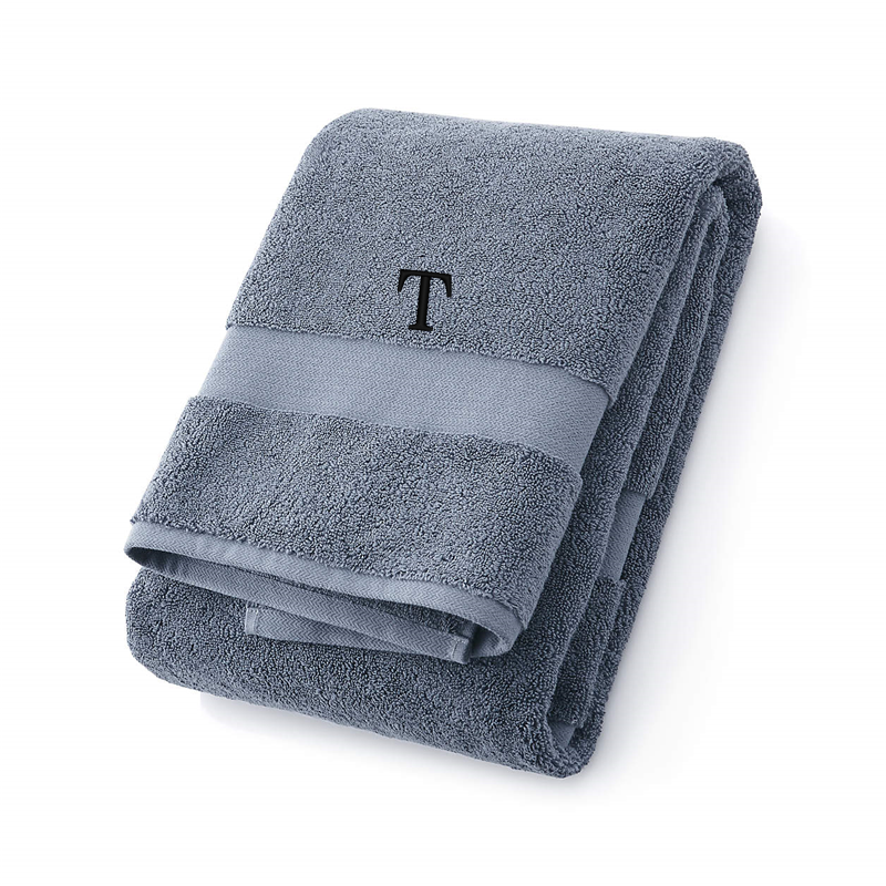 View Personalized Organic Turkish Cotton Evening Blue Hand Towel details
