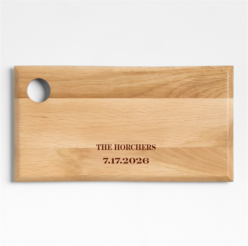 View Personalized Madeira Small Oak Wood Serving Board details