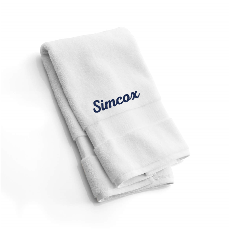 View Personalized Organic Turkish Cotton White Hand Towel details
