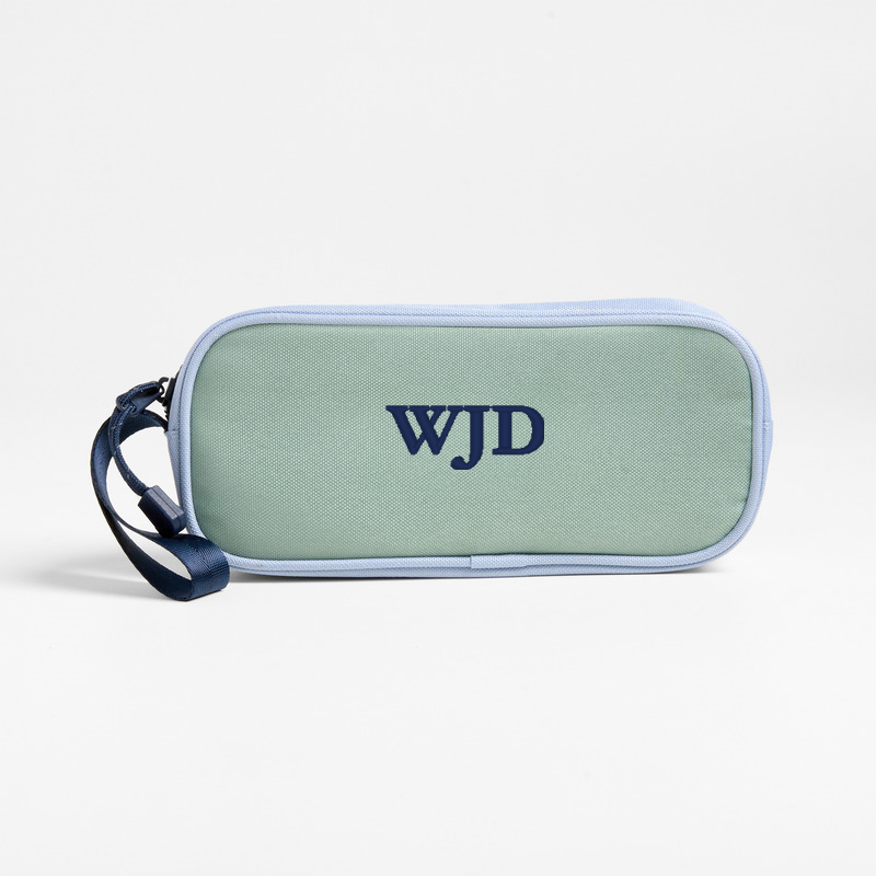 View Personalized Dreamer Colorblock Green and Blue Soft Kids Pencil Case details
