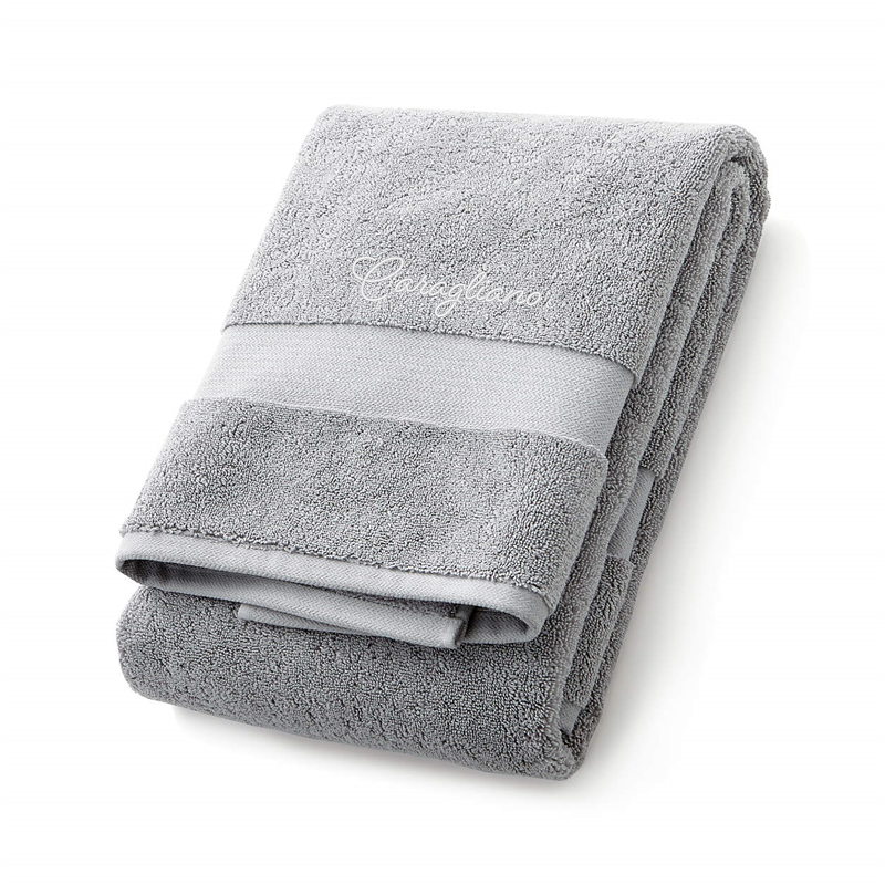 View Personalized Classic Organic Turkish Cotton Grey Bath Towel details