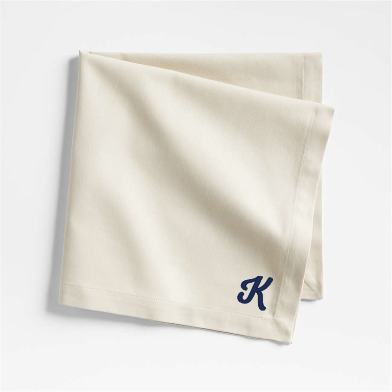 View Personalized Aspen Warm Natural Organic Cotton Napkin, Set of 4 details
