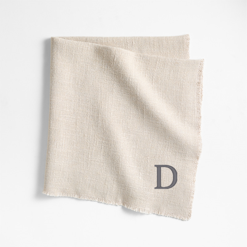 View Personalized Hudson Natural Dinner Napkins, Set of 4 details