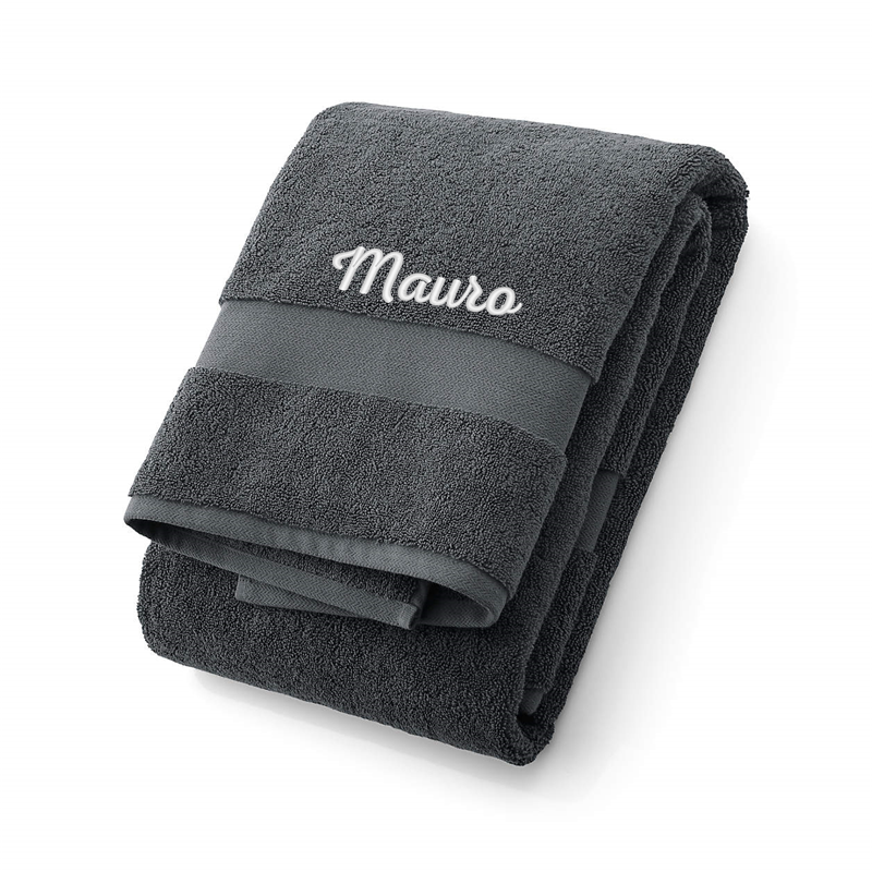 View Personalized Organic Turkish Cotton Slate Bath Towel details