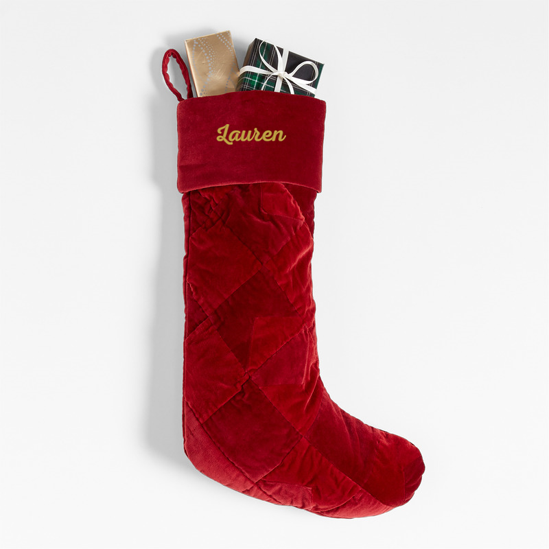 View Personalized Velvet Heritage Red Christmas Stocking details
