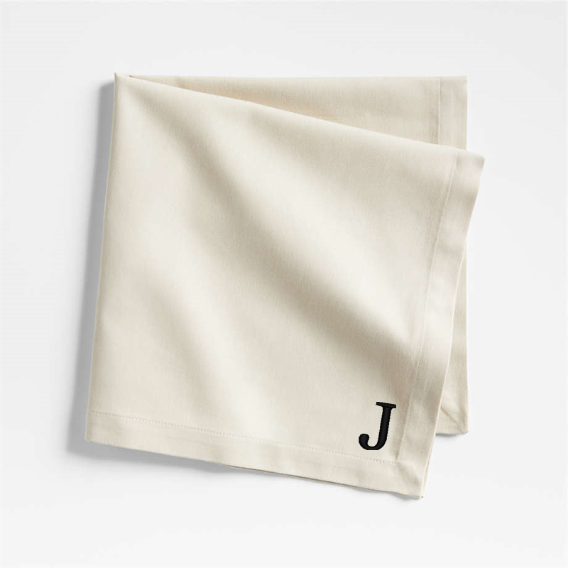 View Personalized Aspen Warm Natural Organic Cotton Napkin, Set of 4 details
