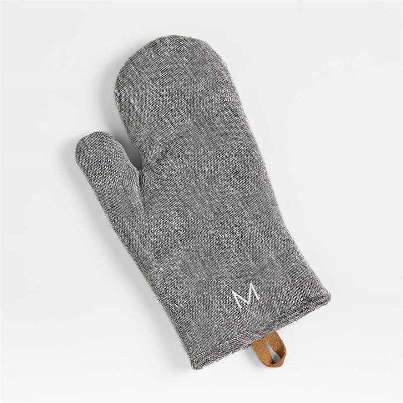 View Personalized Chambray Organic Cotton Oven Mitt details