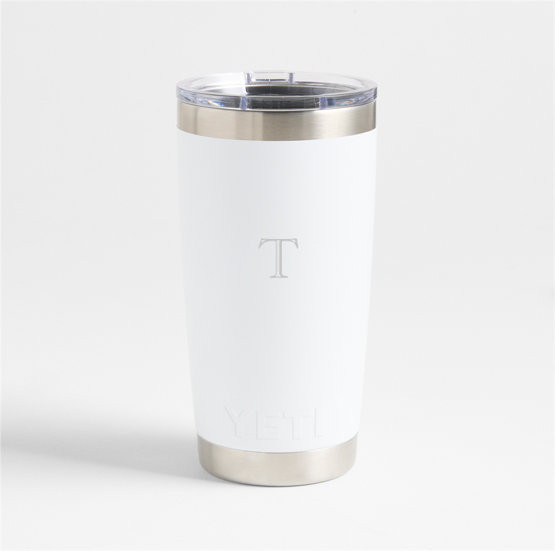 View Personalized YETI Rambler 20-Oz. Tumbler with MagSlider Lid White details