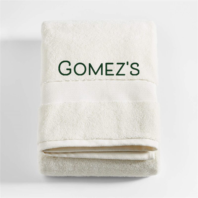 View Personalized Organic Turkish Cotton Ivory Bath Towel details