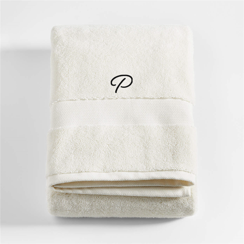 View Personalized Organic Turkish Cotton Ivory Bath Towel details