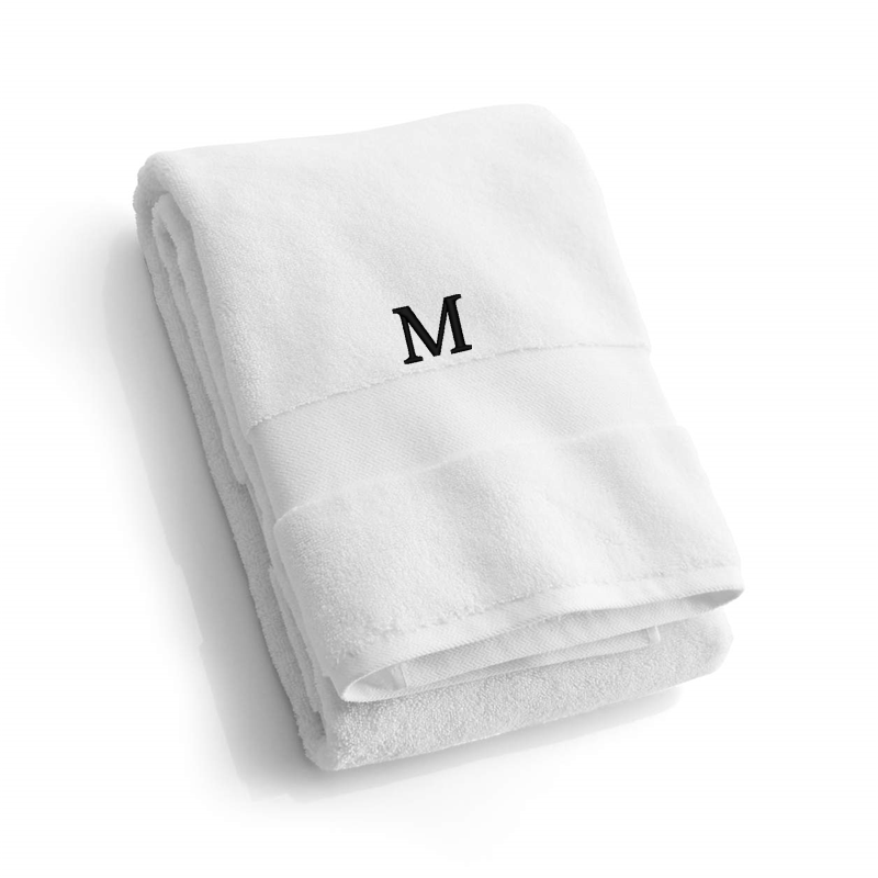 View Personalized Classic Organic Turkish Cotton White Bath Towel details