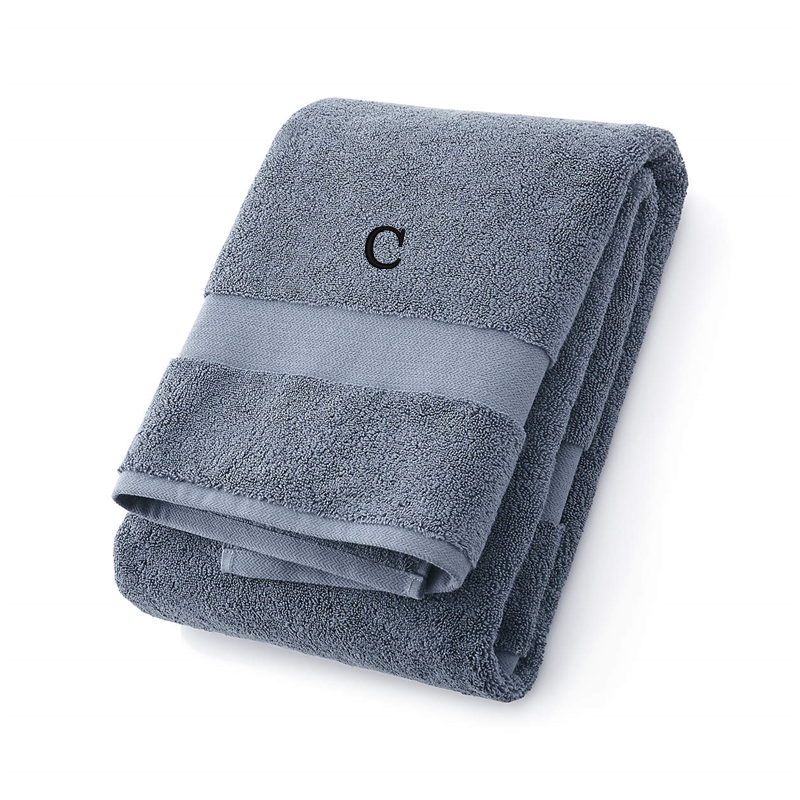 View Personalized Organic Turkish Cotton Evening Blue Bath Towel details