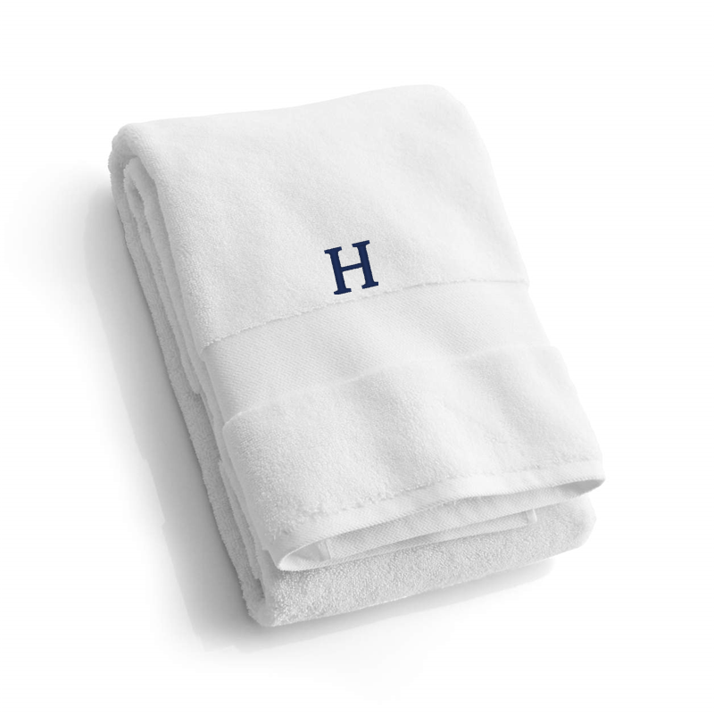 View Personalized Classic Organic Turkish Cotton White Bath Towel details