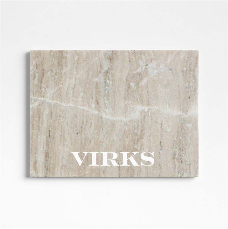 View Personalized Tuscan Kitchen Marble Rectangular Platter 12" x 16" details