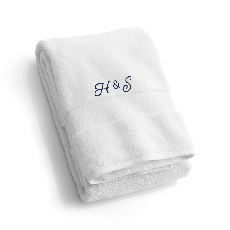 View Personalized Organic Turkish Cotton White Bath Towel details