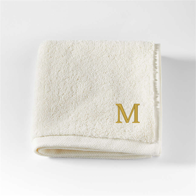 View Personalized Organic Turkish Cotton Ivory Washcloth details