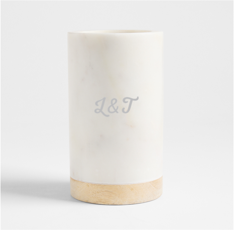 View Personalized Wood Marble Wine Cooler details