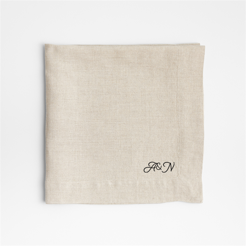 View Personalized Marin Natural EUROPEAN FLAX ™-Certified Linen Napkin, Set of 4 details