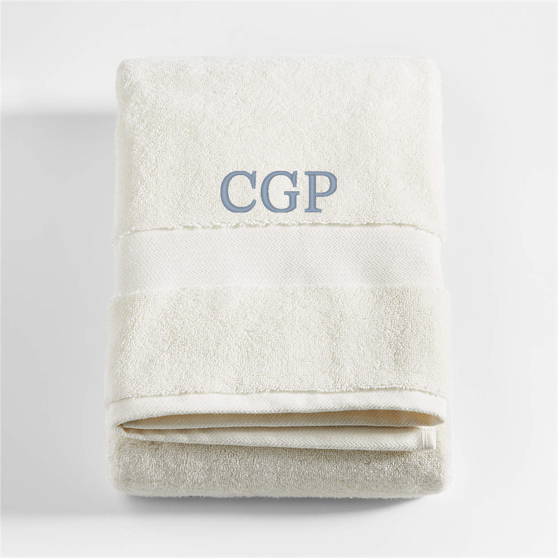 View Personalized Organic Turkish Cotton Ivory Bath Towel details