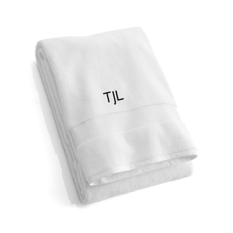 View Personalized Organic Turkish Cotton White Bath Sheet details