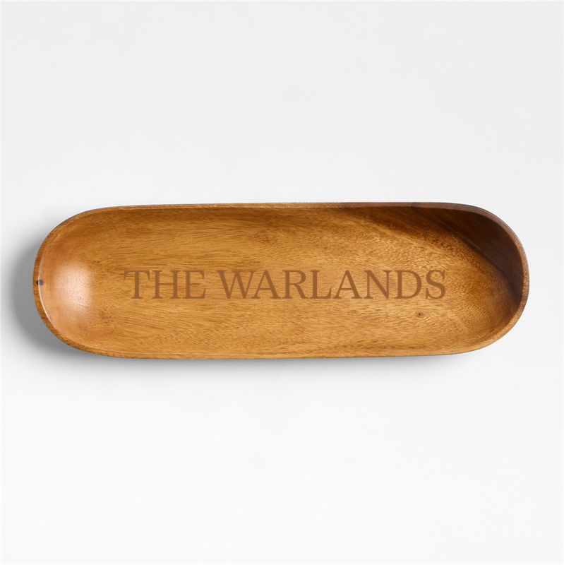View Personalized Tondo Acacia 16.5" Oval Platter details
