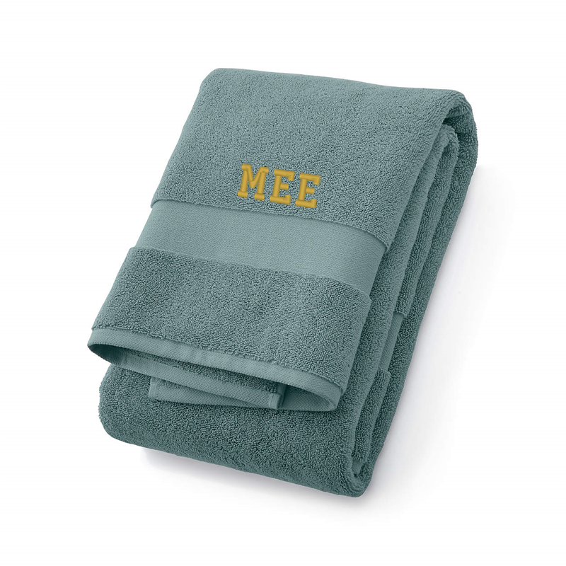 View Personalized Classic Organic Turkish Cotton Ocean Blue Bath Towel details