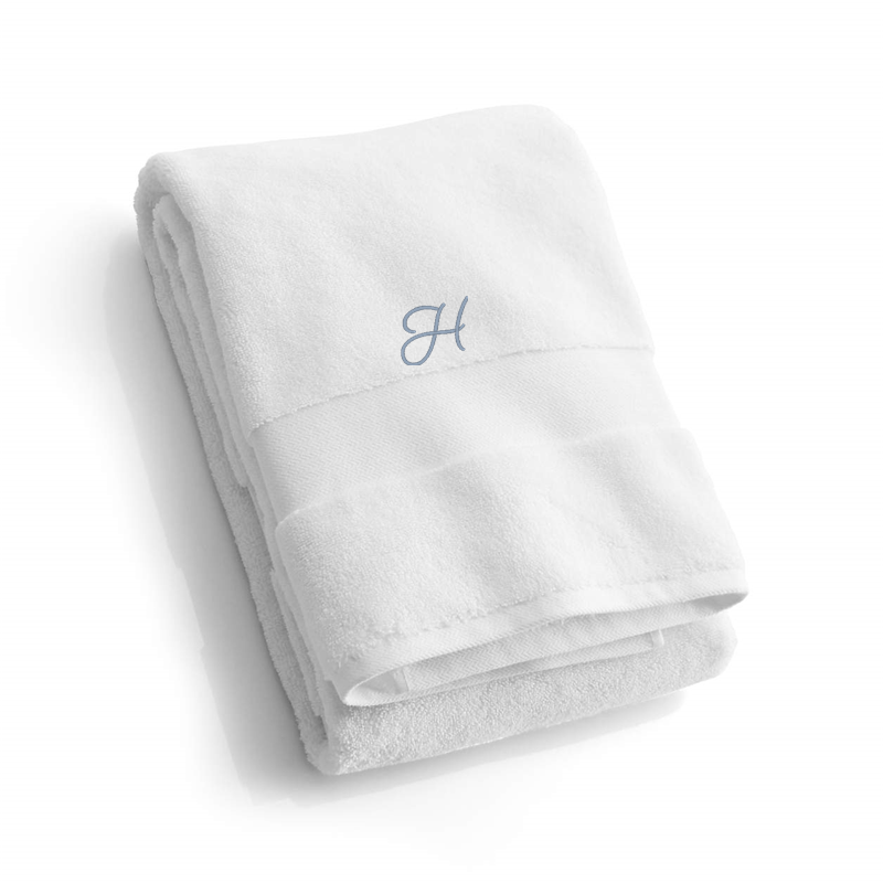 View Personalized Organic Turkish Cotton White Bath Towel details
