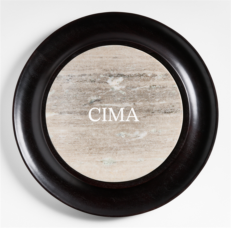 View Personalized Wood and Tuscan Marble Cracker Serving Board Set details