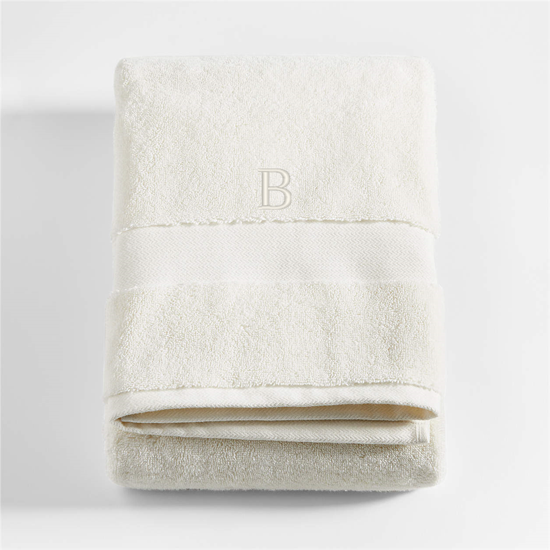 View Personalized Classic Organic Turkish Cotton Ivory Bath Towel details
