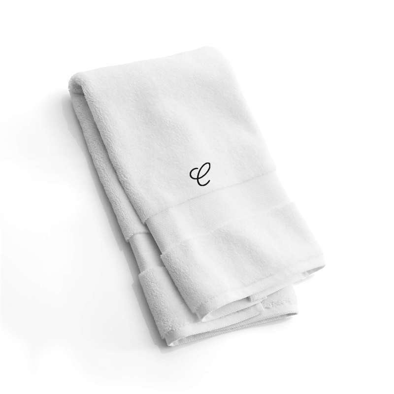 View Personalized Classic Organic Turkish Cotton White Hand Towel details