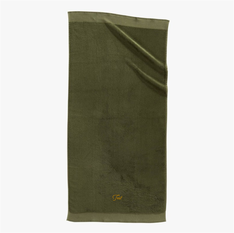 View Personalized Arlow Organic Cotton Green Bath Towel details