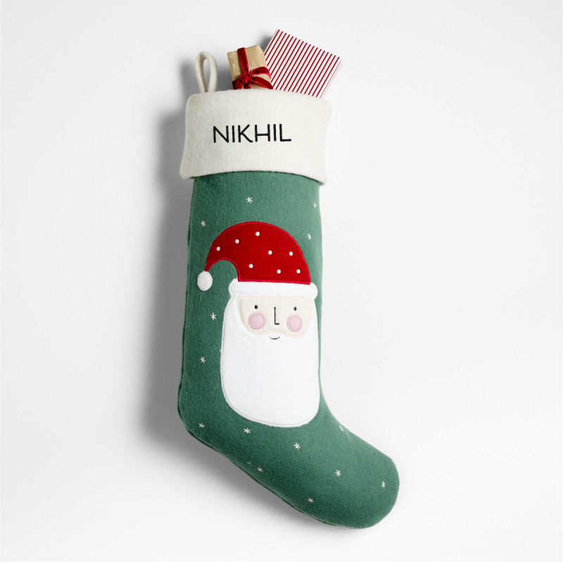 View Personalized Festive Friends Felt Santa Kids Christmas Stocking details