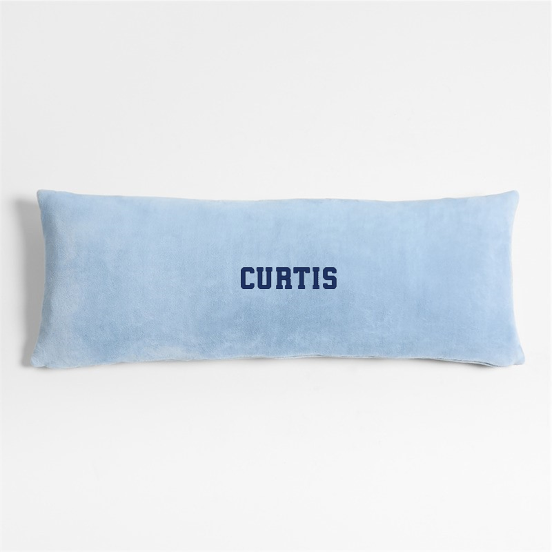 View Personalized Plush 54x20 Sky Blue Bed Body Pillow Cover details