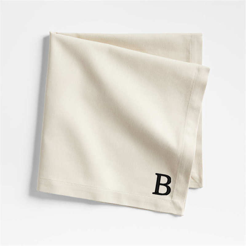 View Personalized Aspen Warm Natural Organic Cotton Napkin, Set of 4 details